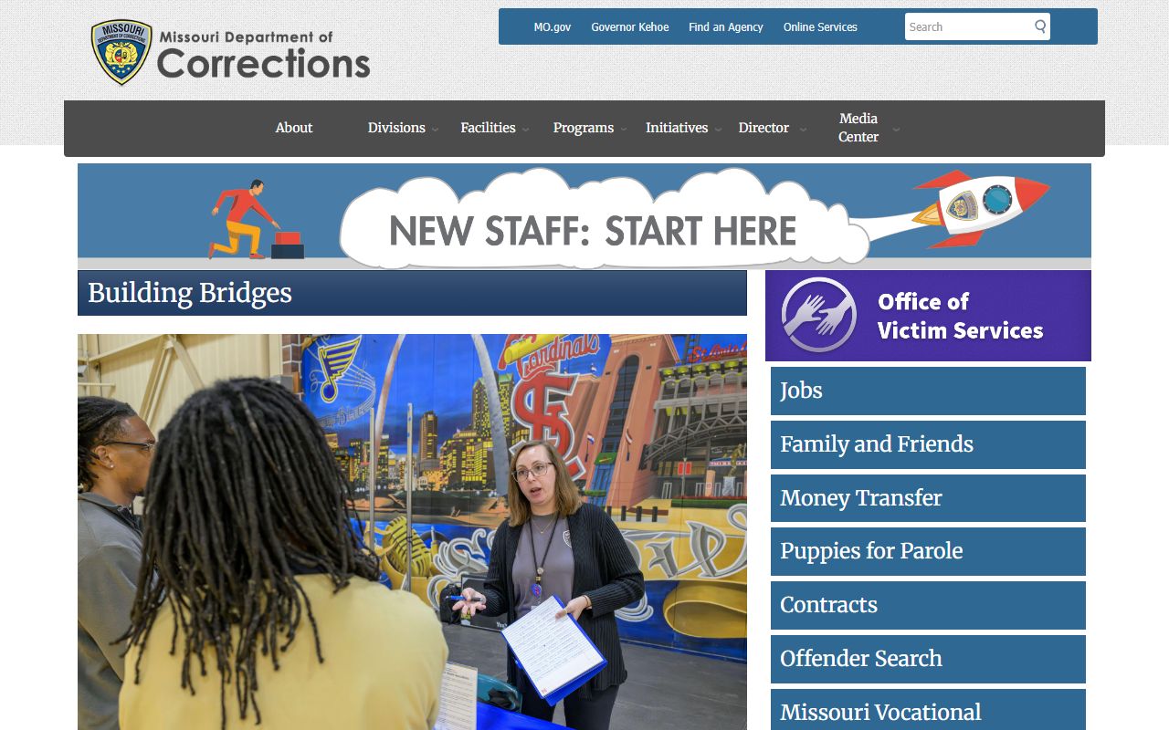 Missouri inmate population MODOC home page