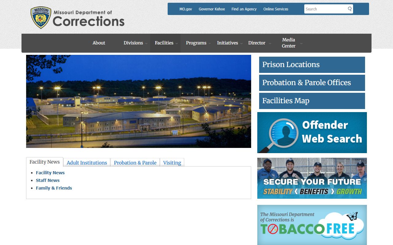 Missouri inmate population MODOC facilities overview
