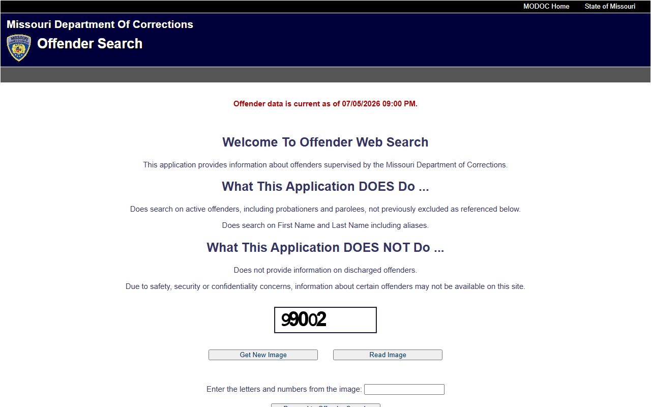 Missouri inmate population MODOC offender search
